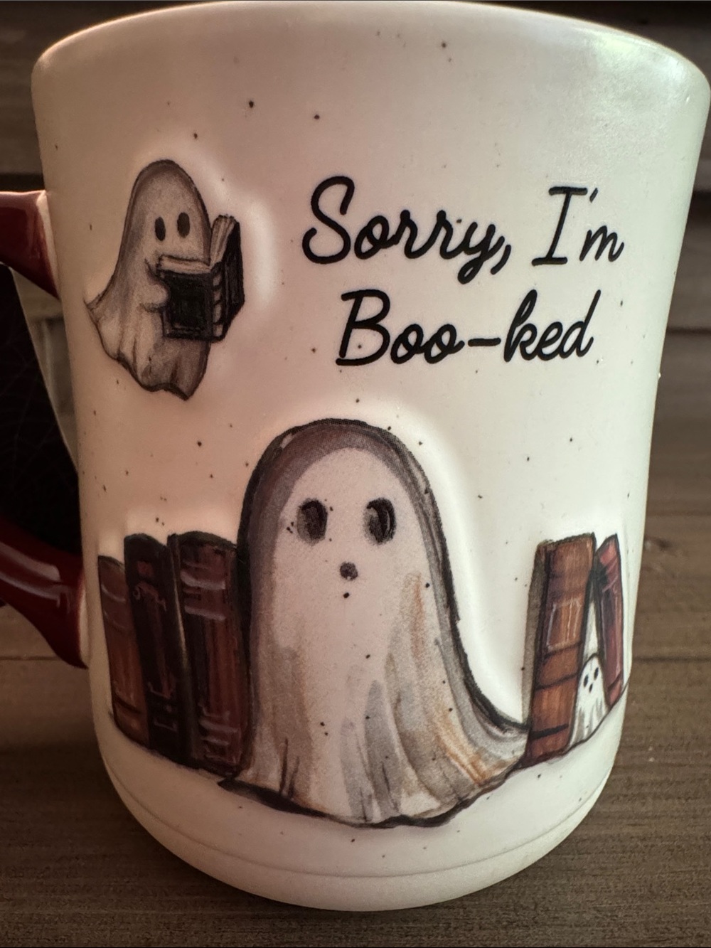 Cobwebs & Cauldrons Halloween Ghost Sorry I’m Boo-ked Mug - Picture 6 of 9